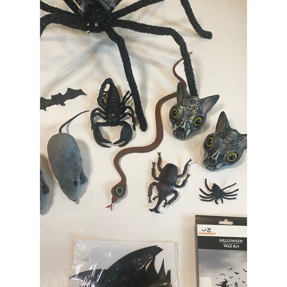 Halloween Decor Bundle Skeleton, Rats, Cat Heads, Spiders, Bat, Snake, Scorpion - Picture 4 of 5